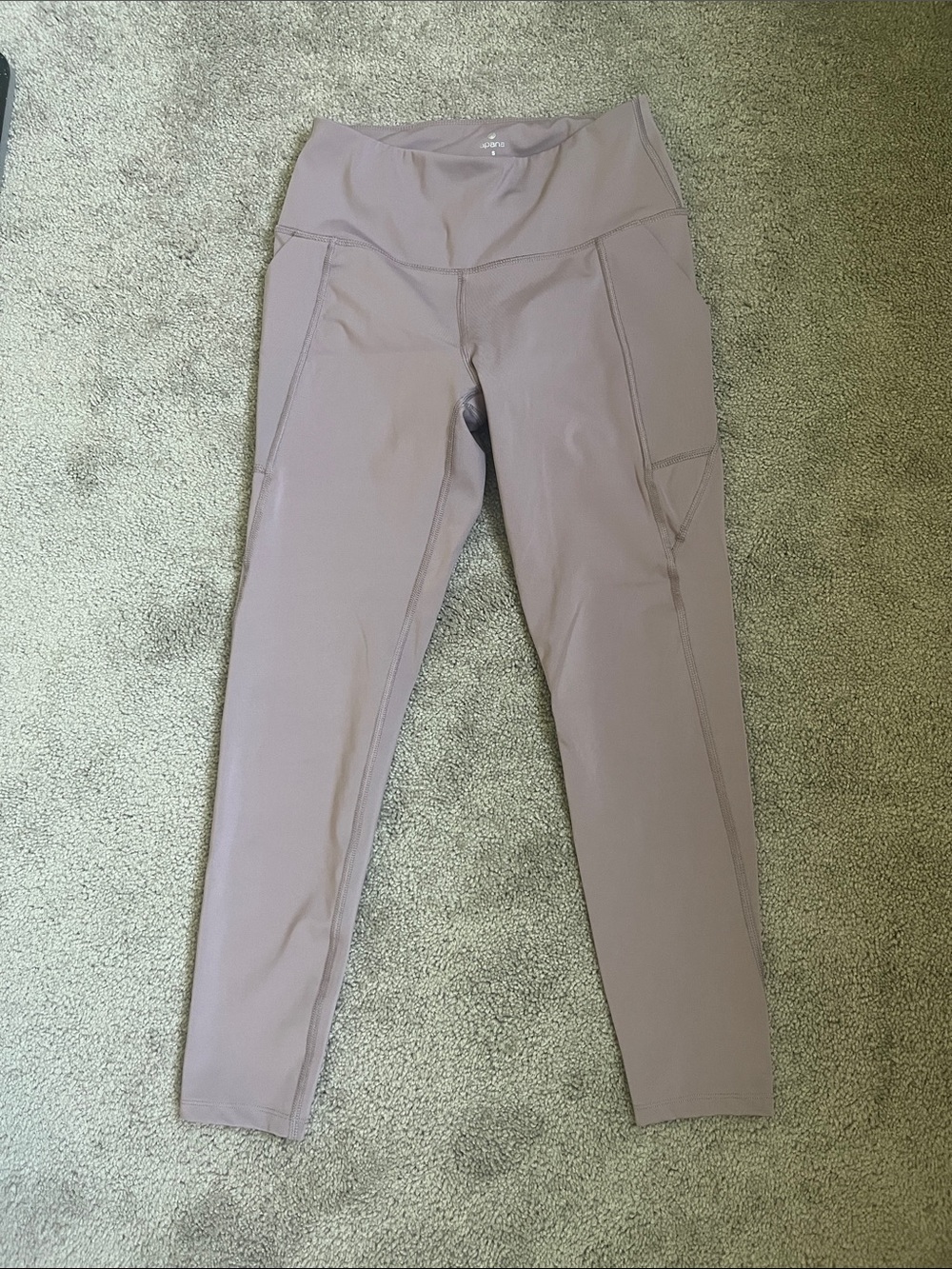 Apana Mauve/Taupe High-Waist Leggings with Side Pocket